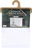 Urban Living Douchegordijn met ringen - Ivoorwit - Polyester - 180 x 200 cm