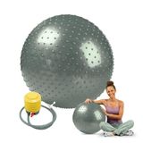 Endless 55 cm Anti-Burst Yogabal | Dikke PVC Oefenbal voor Fitness, Pilates, Stabiliteit & Thuis Workouts | Balansbal Stoel voor Mannen & Vrouwen | Kleur: Zilver