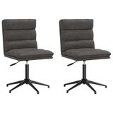 vidaXL Eetkamerstoelen 2 stuks kunstleer zwart