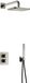 Hotbath Gal IBS40A inbouw regendoucheset thermostatisch met 2-weg stop-omstel