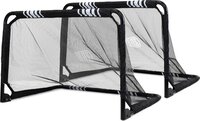 BLITS voetbaldoelen set - 90 x 60 cm - Zwart - Staal - 2 stuks - Mini