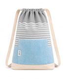 ATANI Turkse oversized strandhanddoek, rugzak, 2-in-1, sneldrogend, zandvrij, dun, grote strandhanddoek, tas, reizen, 100% biologisch katoen, deken, zwembad, zwemmen, accessoires voor volwassenen