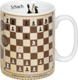 Merkloos / Sans marque Solidchoice Konitz Kennisbeker voor Schaken, Glanzend Porselein, Bruin, 460 ml