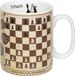 Merkloos / Sans marque Solidchoice Konitz Kennisbeker voor Schaken, Glanzend Porselein, Bruin, 460 ml