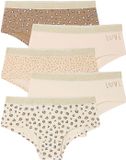 Vertbaudet Set van 5 shorty's voor meisjes met luipaardprint en hartjes