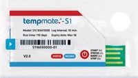 tempmate S1C10A01000 S1C10A01000 Temperatuur datalogger Te meten grootheid Temperatuur -30 tot +70 °C PDF-functie, One way datalogger