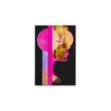 A.S. Création Canvasfoto vrouw met vormen - wandafbeelding in zwart, roze - 50 x 75 cm - DD133168