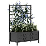 Outsunny Multifunctioneel tuinbed Gegalvaniseerd staal 90x40x120cm Zwart