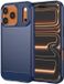 Techsuit Hoesje geschikt voor Apple iPhone 17 Pro Max - Carbon Silicone Back Cover - Blauw