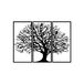 Stijlvol zwart decoratief metalen wandaccessoire, 69 x 98 cm, 100% metaal, 1,5 mm dik, perfect voor moderne woondecoratie en unieke muurkunst