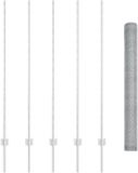 vidaXL Grillage hexagonal avec poteaux 10 x 1,4 m Acier galvanisé