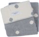 Womar Zaffiro Ecru & Gris Gestipt 75 x 100 cm Couverture de berceau