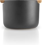 Eva Solo Nordic Kitchen Zoutpot met Deksel - Zwart - Porselein/Hout