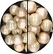 Decoris Kaemingk B.V. 28x stuks kunststof kerstballen champagne 4 en 6 cm