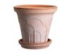 Bergs Potter Pot de fleurs avec soucoupe Fleur 2 pièces Rose, Ø16 cm
