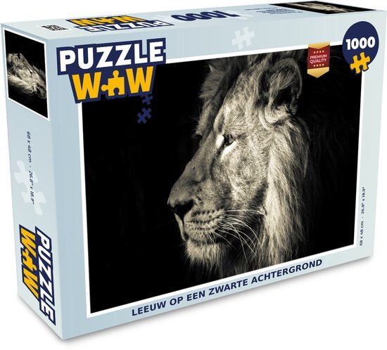 MuchoWow Puzzel Leeuw - Profiel - Portret - Legpuzzel - Puzzel 1000 stukjes volwassenen