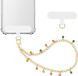 #1 Bol Colorful Diamond Phone Wrist Strap with Tether Tab - Detachable Hands-free Lanyard for iPhone and Smartphones - Gold
