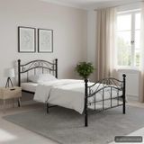 Maison Exclusive - Cadre de lit sans matelas noir métal 100x200 cm
