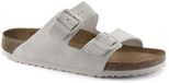 Birkenstock Arizona Soft Footbed Suede Leather Narrow Dames Slippers Wit Suède Maat 41