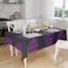 Bonamaison Tafelkleed, Anti-Mold, Sneldrogend, Waterdicht, 100% Polyester Tafellaken, Paars, zwart, 140 x 160 Cm