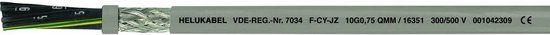 HELU F-CY-JZ Câble de commande 5 G 1.5 mm² Gris 16396 par mètre