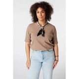 MS Mode top Plus Size - taupe