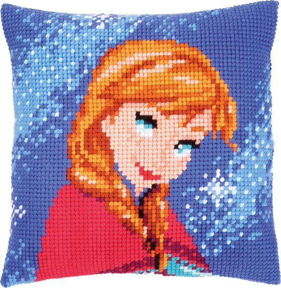 Vervaco Disney Anna Kruissteekkussen Kit