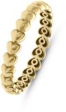 Lucardi Dames 14 karaat gouden ring hartschakel