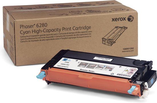 Xerox Phaser 6280 - High Capacity Cyan Toner Cartridge (6.000 Pages) - 106R01392