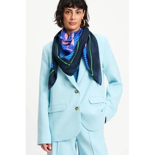 POM Amsterdam sjaal Waves blauw