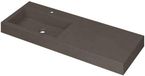 Wastafel INK Momento Wastafel Quartz Wasbak Links met 1 Kraangat - 1200x450x90 mm - Grijs