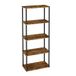 VASAGLE Étagère à 5 niveaux, montage sans outils, 23,8 x 60 x 139 cm | Étagère de rangement autoportante, salon, chambre, cuisine, marron vintage et noir encre, Collection BRAYLIN LLS165K01