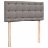 vidaXL Boxspring met matras, stof, taupe, 80x200 cm