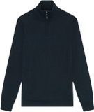Lyle & Scott Tonal Eagle Merino Quarter Zip Jumper Pull Over Bleu Foncé Kn2122vc