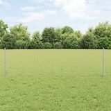vidaXL Hexagonal wire mesh with posts 10 x 0.6 m galvanized steel