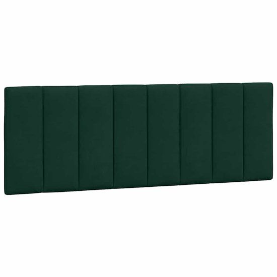 vidaXL Hoofdbordkussen "Hanko" 120 cm fluweel donkergroen