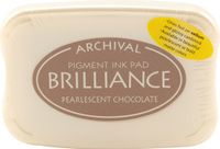 Tsukineko Brilliance ink pad pearl chocolate