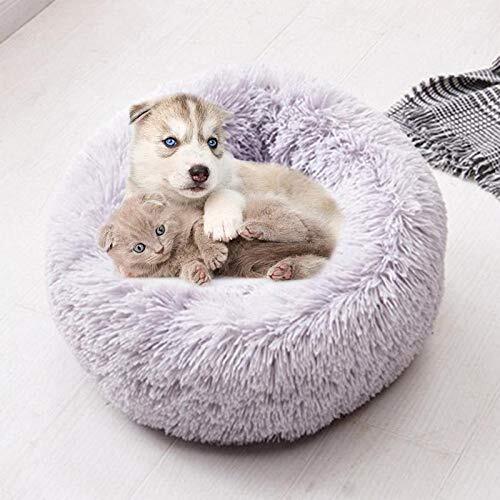 YABAISHI Ronde Dog Bed, wasbaar, pluche, kattenhuis super zacht katoen, M, Groen