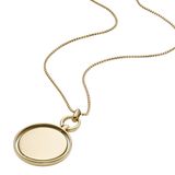 Fossil LEGACY CHARM JF04779710 Vrouwen Goudkleurig Roestvrij Staal Ketting met hanger