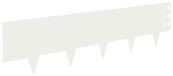 Bordure de pelouse Acier Blanc 20 pcs 100 x 25 cm