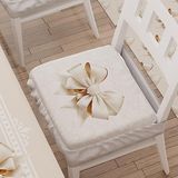 PETTI Artigiani Italiani - Zitkussen voor keukenstoel met elastiek, 2 stuks, kussenslopen van microvezel, stoelhoes met veer, beige, 100% Made in Italy