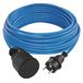 EMOS Verlengkabel voor het hele jaar door buiten, Schuko, blauw, 10 m kabel, 1,5 mm², met beschermkap, IP44 waterdicht en vorstbestendig, voor buiten, industrie, bouwplaats