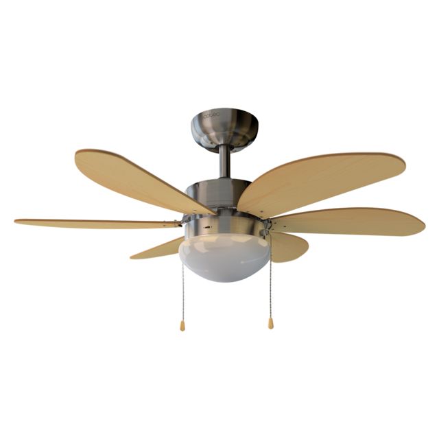 Cecotec EnergySilence Aero 350 Ceiling Fan - White & Wood - 81cm - 50W