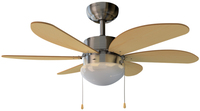 Cecotec plafondventilator EnergySilence Aero 350. 50 W, energieverbruik, 81 cm diameter, lamp, 6 omkeerbare messen, 3 snelheden, winterfunctie, witte of houtafwerking