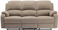 Vente-unique Relax-zitbank 3 zitplaatsen in taupe microvezel BRODY