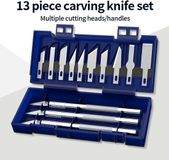 merk-loos 13-delige Multifunctionele Hobby Messen Set - Crafts Carving Cutter Engraver Art Tool