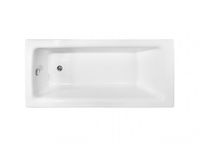 Badland TALIA ligbad 170 x 75 cm wit met styropor ombouw met baddrager met hoofdsteun met bamboe badplank