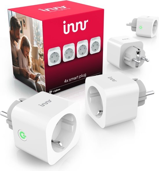 Innr Slimme Stekker met Energiemeter – Smart Plug Zigbee met Energiemeter - Geschikt voor Alexa, Google Home en SmartThings – 4-Pack