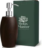 Relax Master® Massage Olie Verwarmer – Flaming Houtlook – met Aluminium dispenser 250ml – Voor Salon & Thuisgebruik
