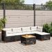 Maison Exclusive - Salon de jardin 6 pièces avec coussins, rotin synthétique noir